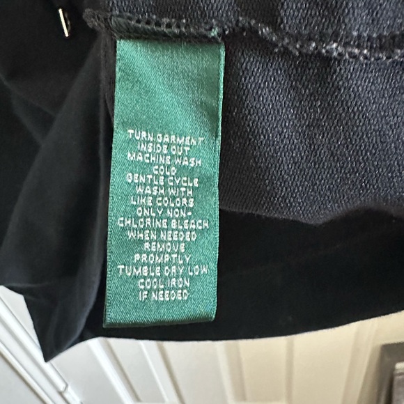 L-RL Lauren Active Women's Black Long Sleeve Hooded Stretchy Dress, Medium - Picture 3 of 9